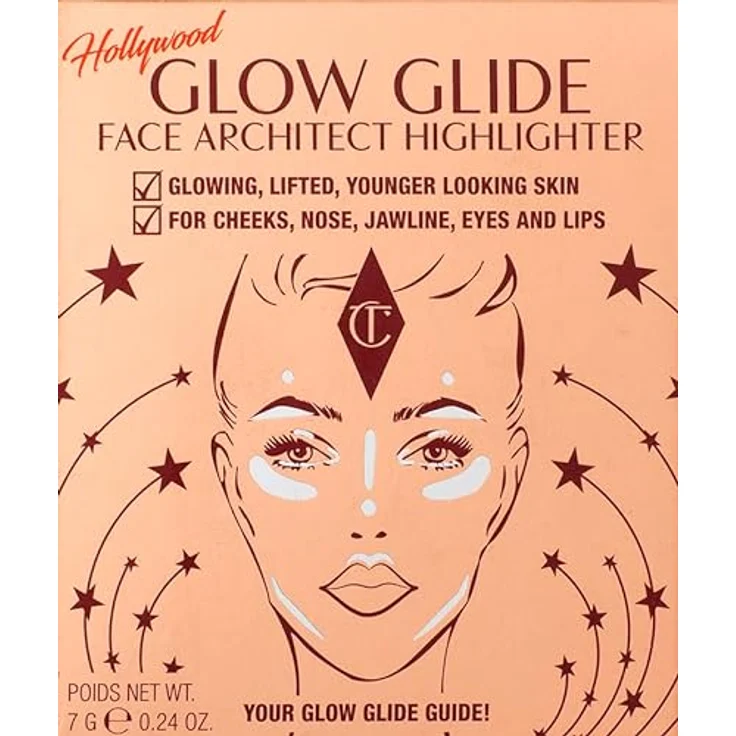 Charlotte Tilbury Hollywood Glow Glide Face Architect Highlighter | 7g | Sunset Glow