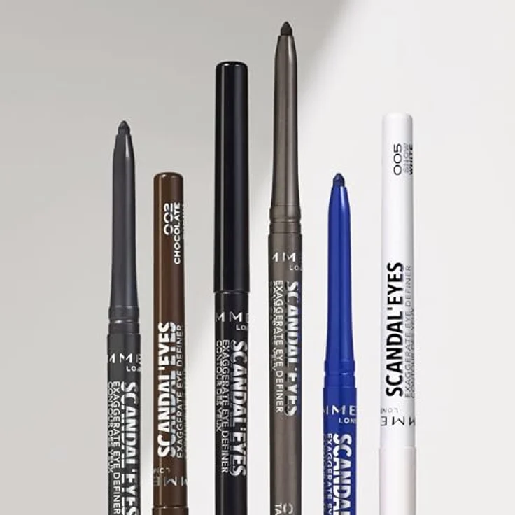 Rimmel ScandalEyes Exaggerate automatischer Konturstift, wasserfester Eyeliner in Farbton 006 Taupe, 0,35 g – Bild 2