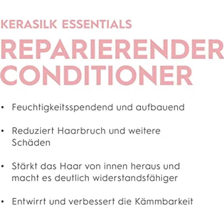 Kerasilk Essential, Reparierender Conditioner für gestresstes und strapaziertes Haar, 200ml – Bild 2