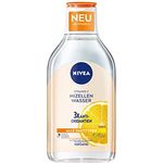 NIVEA Vitamin C Mizellenwasser (400 ml), Gesichtswasser mit Vitamin C, Vitamin B3 und Cranberry-Extrakt, Mizellen Reinigungswasser für ein vitalisiertes Hautgefühl