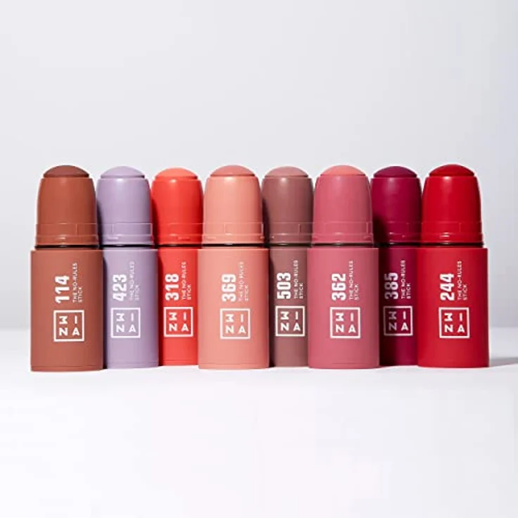 3INA The No-Rules Stick Highlighter 312, multifunktionaler Make-up-Stick für Augen, Lippen und Wangen, 5 g, Farbe Brown Pink – Bild 4