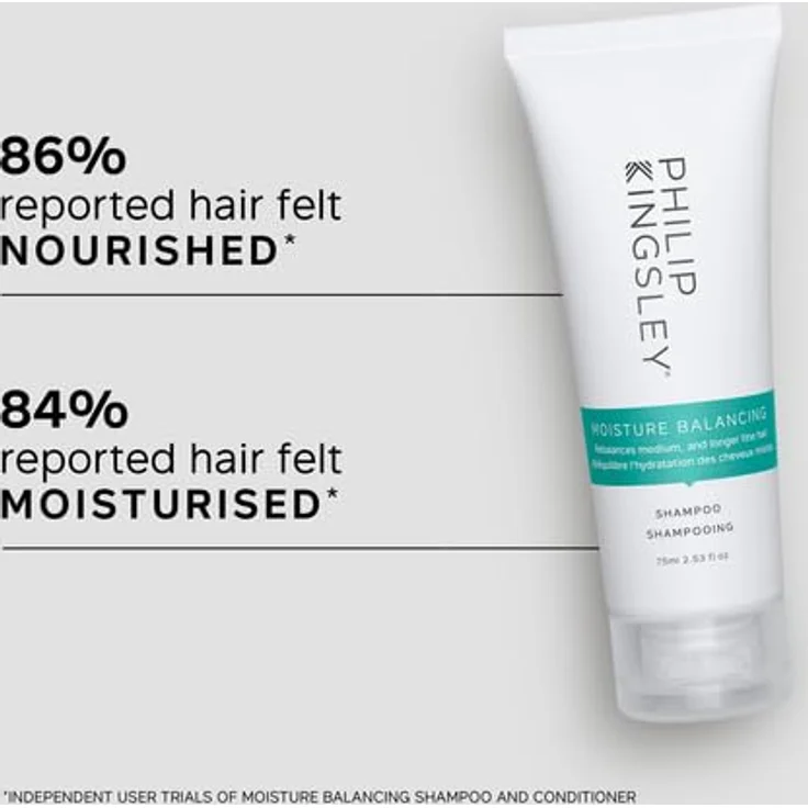 Philip Kingsley Moisture Balancing Combination Shampoo, feuchtigkeitsspendendes Shampoo für trockenes und fettiges Haar, 75ml – Bild 2