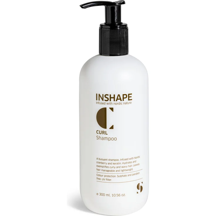 Biomed Inshape CURL Shampoo für lockiges Haar, 300 ml - mit pflanzlichen Proteinen und nordischen Preiselbeeren
