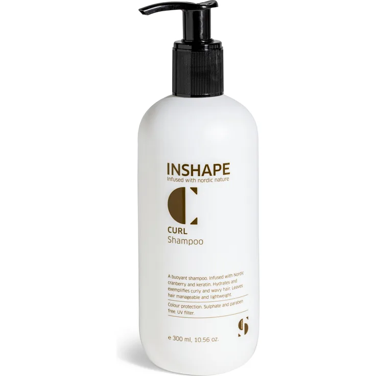 Biomed Inshape CURL Shampoo für lockiges Haar, 300 ml - mit pflanzlichen Proteinen und nordischen Preiselbeeren