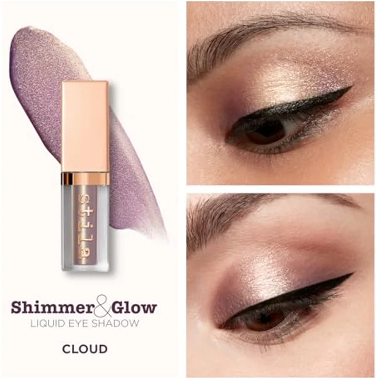 Stila Cosmetics Shimmer & Glow, Flüssiger Lidschatten für schimmernden Glanz, Farbton Cloud, 4.5 ml – Bild 4