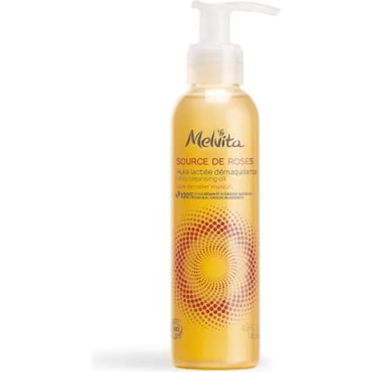 Melvita – Source de Roses Reinigungsöl – Reinigt sanft und entfernt Make-up – 100 % natürlich – Vegane Formel – Bio-zertifiziert – Hergestellt in Frankreich – Flasche 145 ml