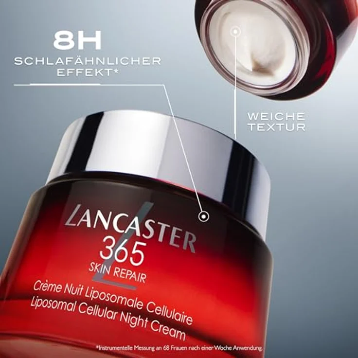 Lancaster 365 Skin Repair Liposomal Cellular Night Cream, 50 ml - Feuchtigkeit spendende Gesichtscreme für vitale und strahlende Haut – Bild 4