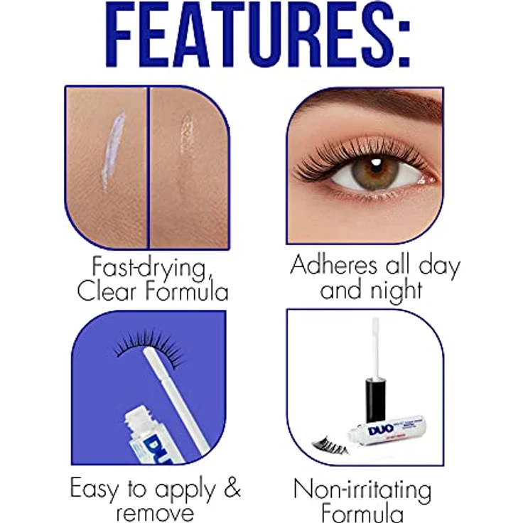 Ardell Duo Quick-Set Striplash Adhesive Schnelltrocknender klarer Kleber mit Pinsel 5 g – Bild 4