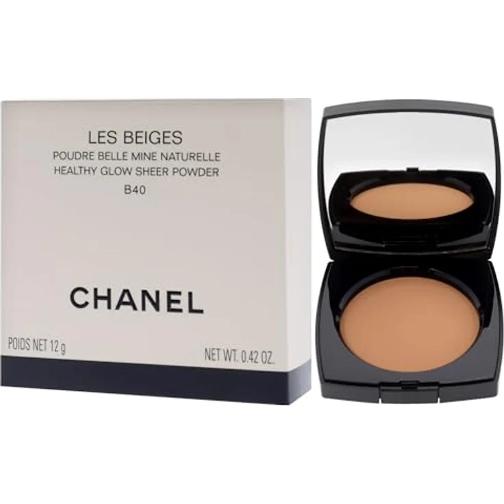 CHANEL Les Beiges Healthy Glow Sheer Powder - B40 (12 g), Kompaktpuder in natürlicher Farbe – Bild 4