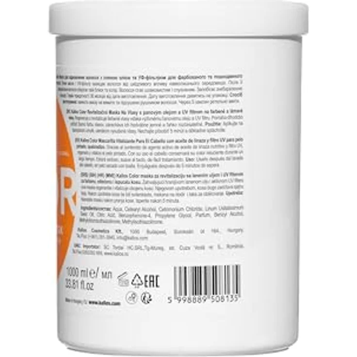 Kallos Color Hair Mask With Linseed Oil And Uv Filter 1000 ml – Bild 2
