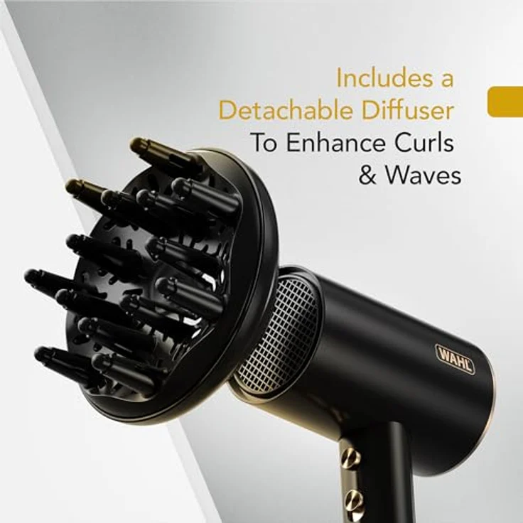 Wahl Ionic Flow Hairdryer, professioneller Haartrockner mit Kaltstufe, Wärmekonzentrator und Diffusor, leicht und kompakt, reisefreundlich, schnelles Trocknen, glattes Haar – Bild 4