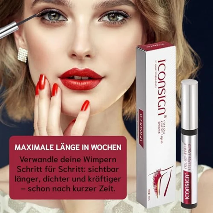 P-Beauty 2x Wimpernserum & Augenbrauenserum, 3,5ml - Vegan, mit Peptiden, Hyaluronsäure und Vitamin E - Für längere, vollere Wimpern und gepflegte Brauen – Bild 2