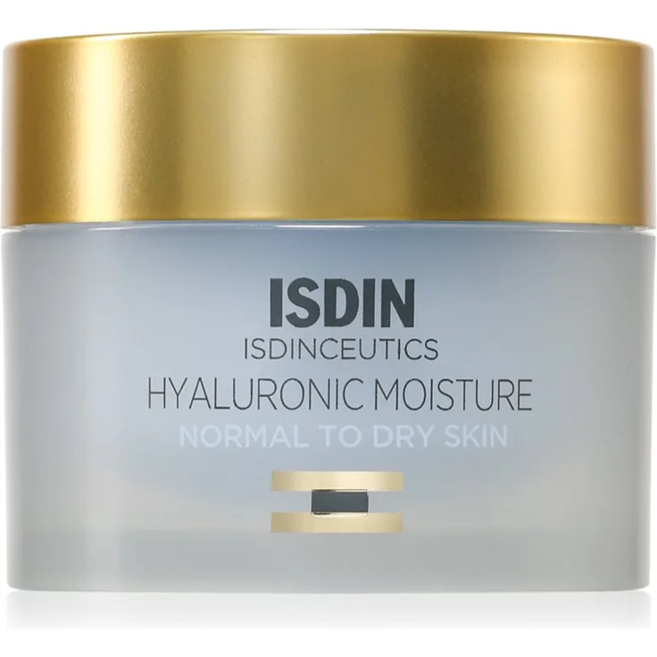 ISDIN Isdinceutics Hyaluronic Moisture, Tagescreme für normale und trockene Haut, intensiv feuchtigkeitsspendend, nachfüllbar, 50 g
