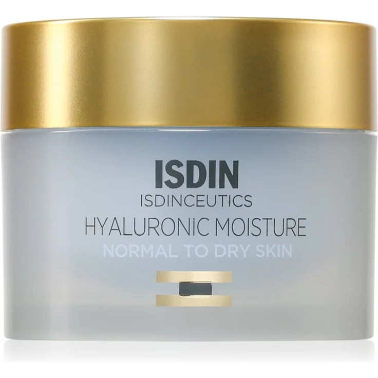 ISDIN Isdinceutics Hyaluronic Moisture, Tagescreme für normale und trockene Haut, intensiv feuchtigkeitsspendend, nachfüllbar, 50 g