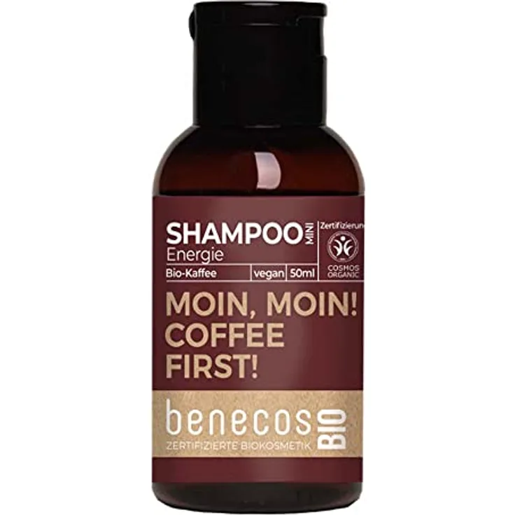 benecos Kaffee Shampoo, Energie, Mini Reisegröße, 50ml (2 x 50ml)