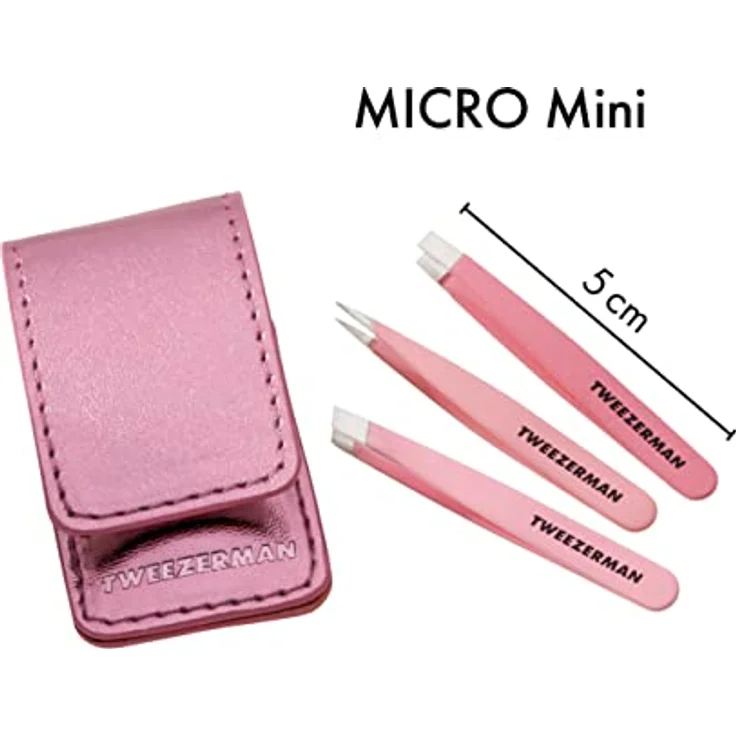 Tweezerman Micro-Mini Pinzetten-Set pinker Etui 3tlg. – Bild 8