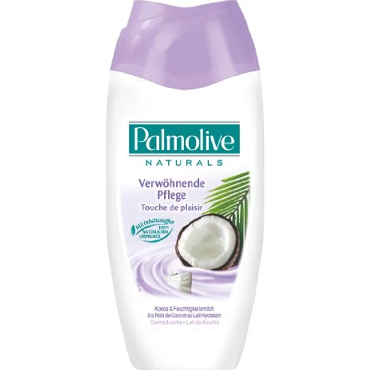 PALMOLIVE Duschgel Naturals Kokosnuss & Milch, 250ml Cremedusche mit feuchtigkeitsspendenden Eigenschaften und angenehmem Kokosduft – Bild 1