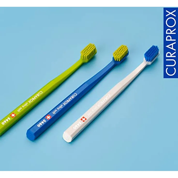 Curaprox CS5460 Handzahnbürste ultra soft, 3 Stück, farblich sortiert, Farbe nicht wählbar, sehr weiche Zahnbürste - Preisvergleich – Bild 5