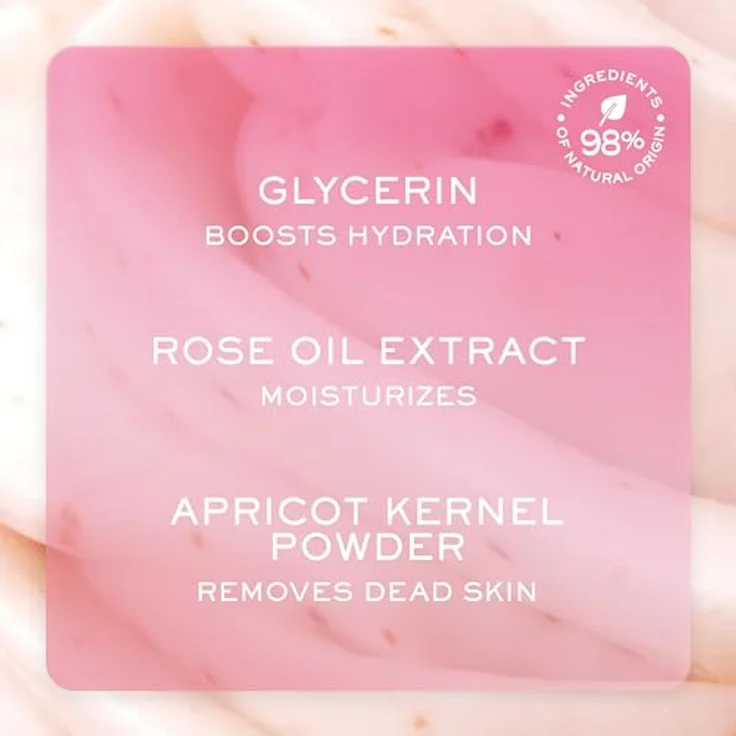 Nuxe Very Rose Radiance Face Scrub, Gesichtspeeling für Damen mit Rosenwasser und Aprikosenkernpulver, 75 ml – Bild 4