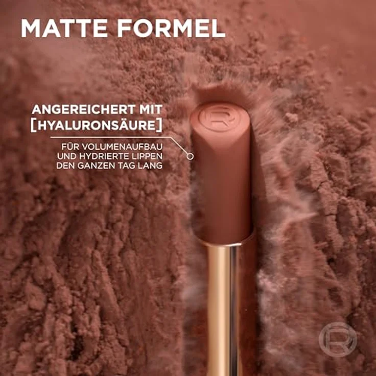 L'Oréal Paris Color Riche Intense Volume Matte Nude Lippenstift, pudrig mattes Finish, 16 Stunden Halt, Farbe: 635 Worth It Medium, 4.3 g – Bild 3