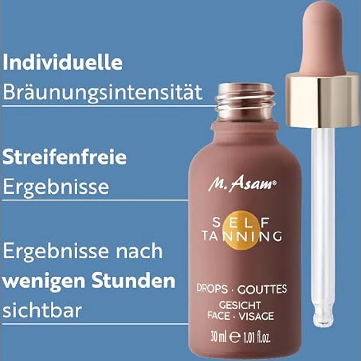 M. Asam SUN Self Tanning Drops (30 ml), Selbstbräuner-Konzentrat für individuelle Bräunungsintensität, streifenfreies Ergebnis, ohne Parabene und Silikone – Bild 2