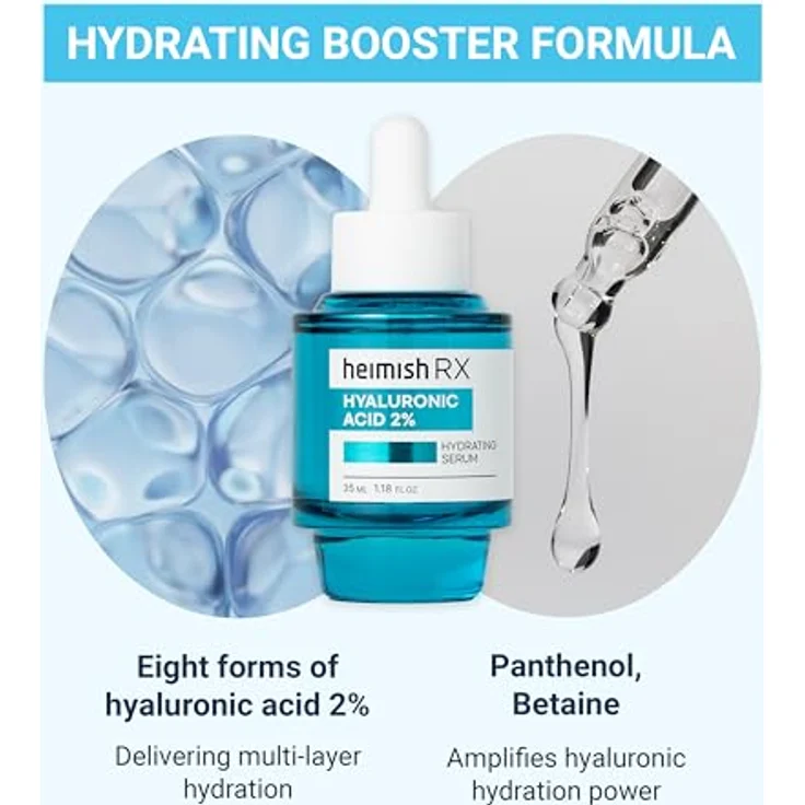 Heimish RX Hyaluronic Acid 2%, feuchtigkeitsspendendes Gesichtsserum mit beruhigender Wirkung, 35 ml – Bild 4