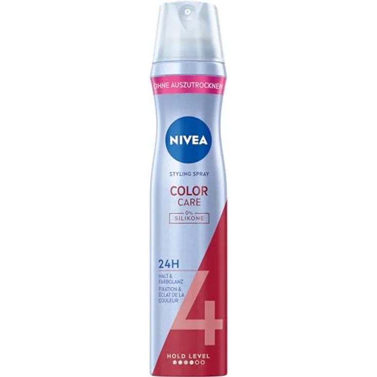 NIVEA Color Care Styling Spray, stärkendes Haarspray mit Panthenol & Vitamin B3, Haarlack für strahlenden Farbglanz & 24h Halt, veganes Pflegespray für gefärbte Haare, 250 ml – Bild 1