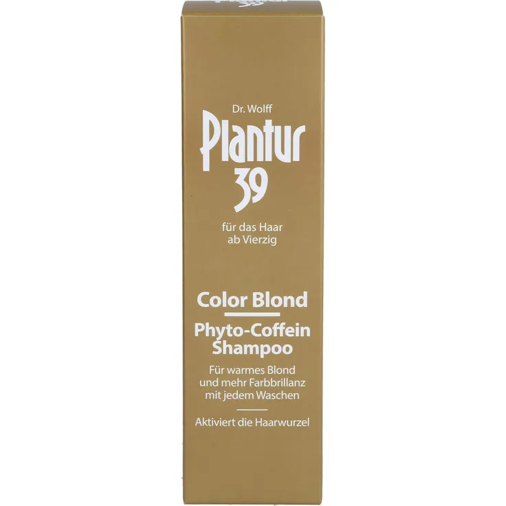 Plantur 39 Color Blond Phyto-Coffein-Shampoo, 250 ml Shampoo für langanhaltende Farbbrillanz und vitalisierte Haarwurzeln