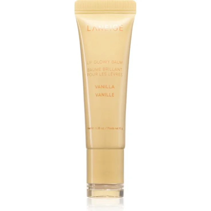 LANEIGE Lip Glowy Balm, Lippenbalsam mit Feuchtigkeitsspende und hohem Glanz, Farbton Vanilla, 10 g