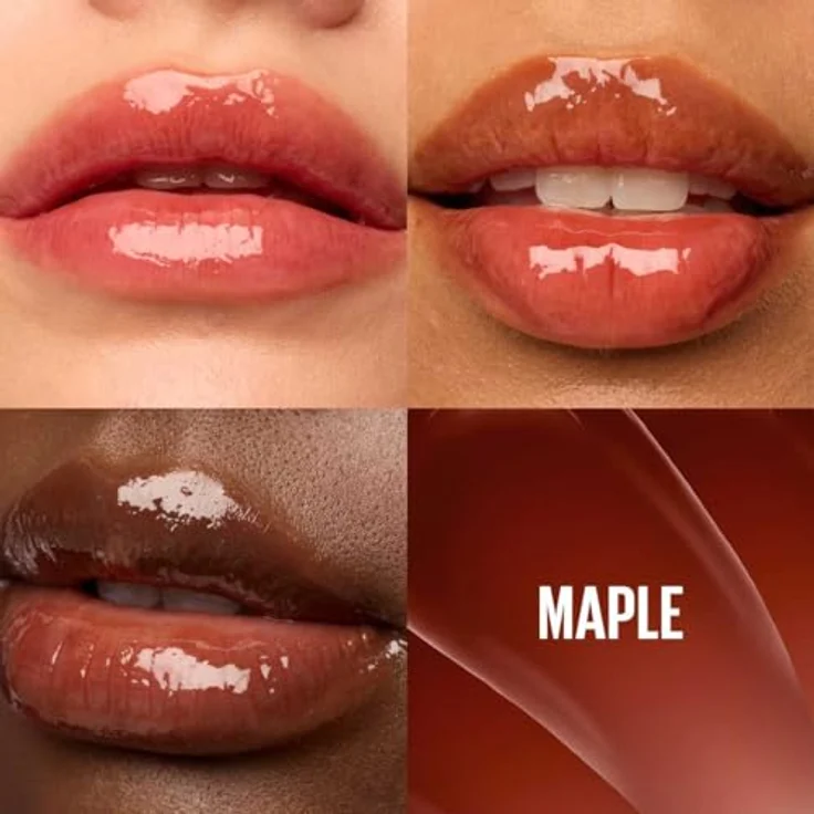Maybelline New York Lifter Gloss 028 Maple, Lippenpflege mit Hyaluronsäure für intensiven Glanz und Volumen – Bild 3