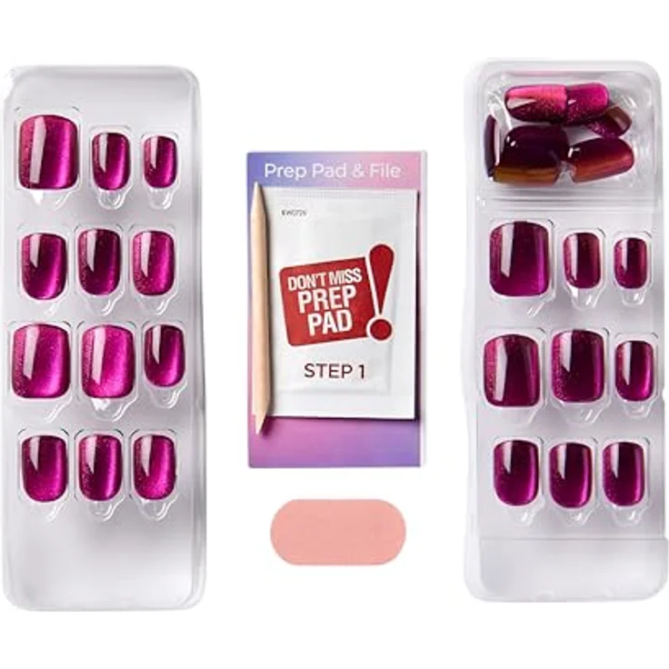 KISS Color FX im Press, Künstliche Fingernägel selbstklebend, 30 Stück für perfektes Nageldesign – Bild 7