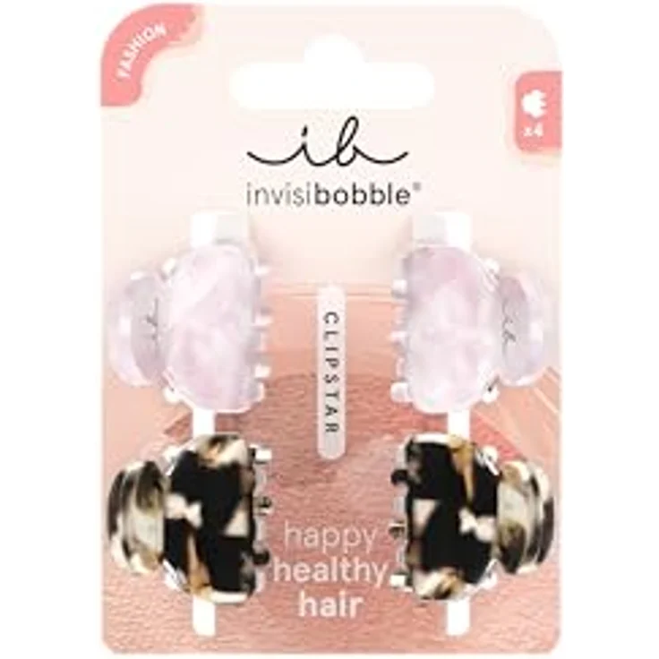 invisibobble Clipstar Petit Four Haarspangen, 4 Stück, originelles Design für sicheres Styling – Bild 1