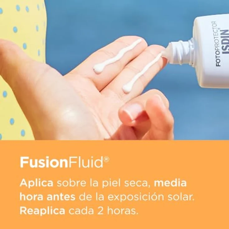 ISDIN Fusion Fluid LSF 50+ 50 ml | Sonnencreme für das Gesicht | Mattierend und mit Anti-Aging-Wirkstoffen, hypoallergen – Bild 2