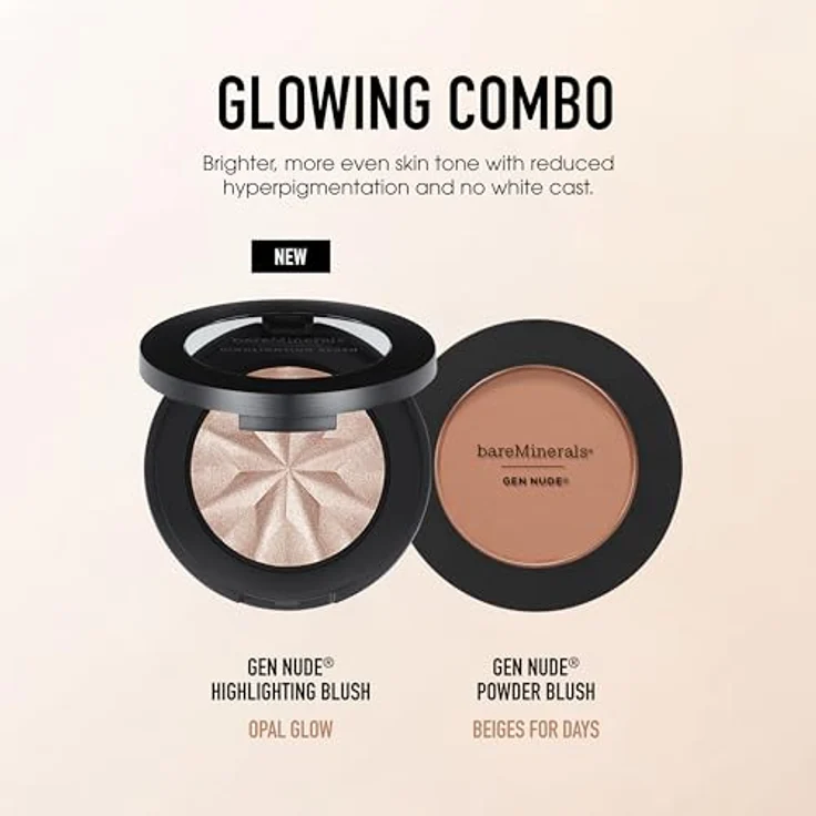 bareMinerals Gen Nude Powder Blush, Rouge für Damen mit lichtreflektierenden Mineralperlen, 6 g – Bild 5