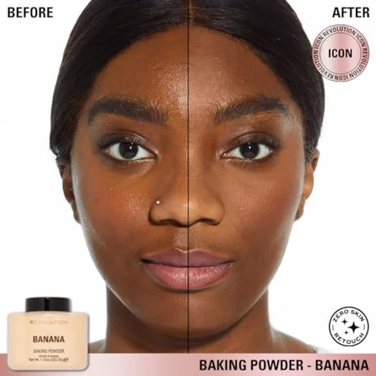 Makeup Revolution London Baking Powder Loser Puder 32 g Farbton Banana – Bild 4