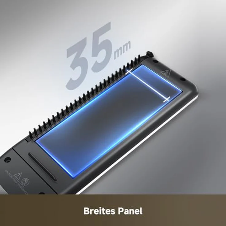 dreame AuraSteam Straight Glätteisen, dampfbetrieben, 5 Temperaturstufen, vergrößertes 35-mm-Panel, flexible 3D-Platten, abnehmbarer Wassertank, für glatte und lockige Frisuren – Bild 4