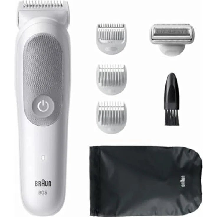 Braun Series 5 BG5550 Bodygroomer, elektrischer Rasierer/Rasierer/Bartschneider in Grau, wasserdicht, SkinGuard-Technologie, abnehmbarer Sensitiv-Kammaufsatz – Bild 2