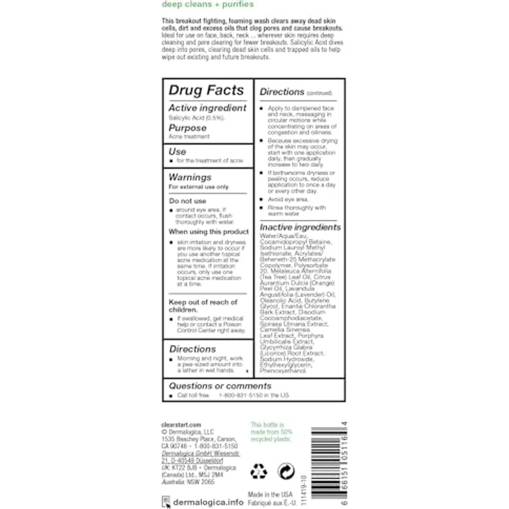 Dermalogica Clearstart Breakout Clearing Foaming Wash 177 ml, Textur: Creme  – Bild 3
