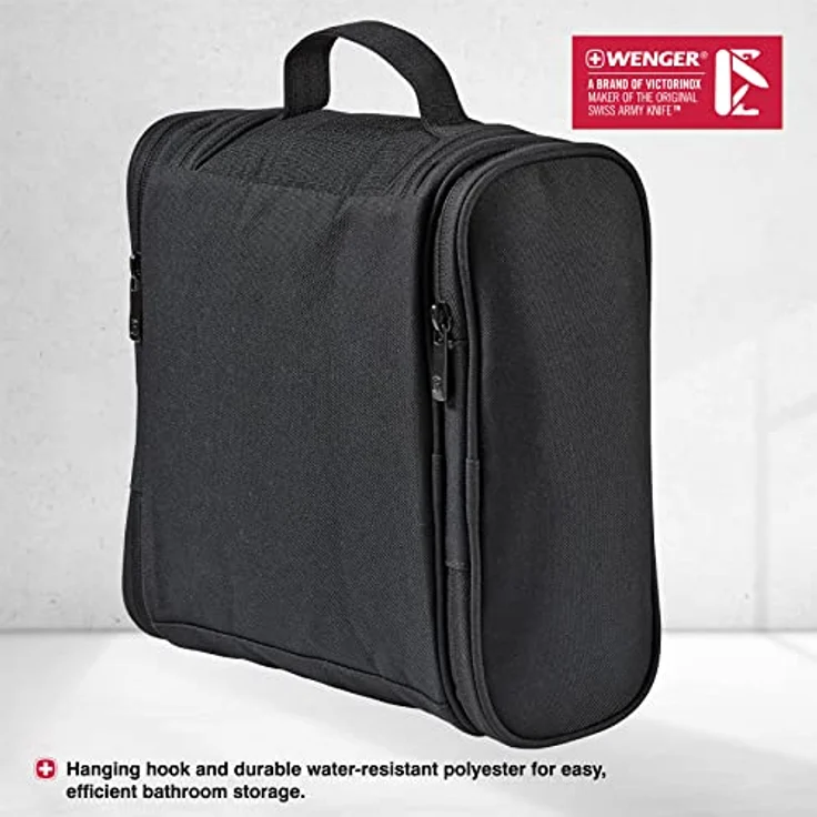 Wenger 611877 Hanging Toiletry Kit Black Unisex Erwachsene Luggage Einheitsgröße, Schwarz, Organizer – Bild 2