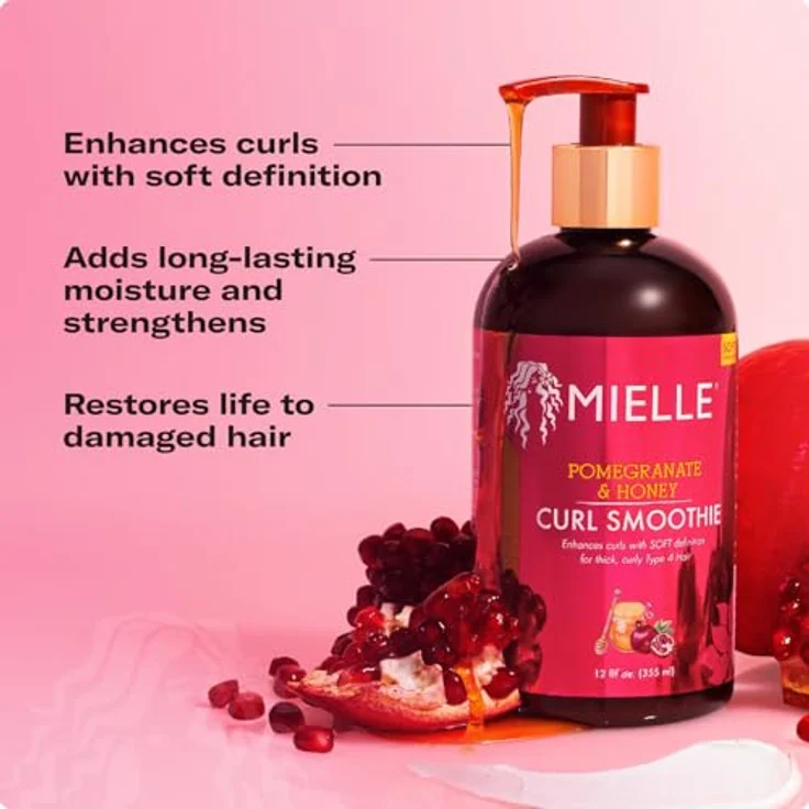 Mielle Pomegranate & Honey Curl Smoothie, Leave-in Conditioner für welliges und lockiges Haar, 355 ml – Bild 3