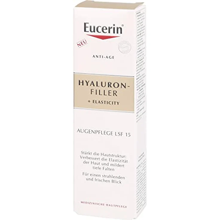Eucerin Hyaluron-Filler + Elasticity SPF15 Anti-Falten-Augencreme für reife Haut 15 ml für Frauen – Bild 4