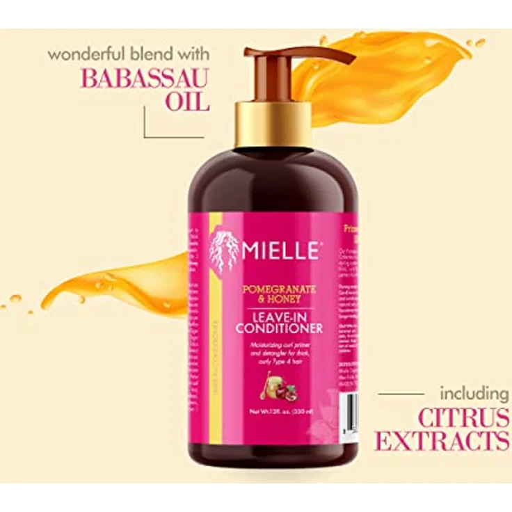 Mielle Organics Mielle Granatapfel und Schatz Weichspüler drin lassen, 355 ml - Ohne Paraben, ohne Erdöl, frei von Lanolin, keine DEA, kein Protein – Bild 3