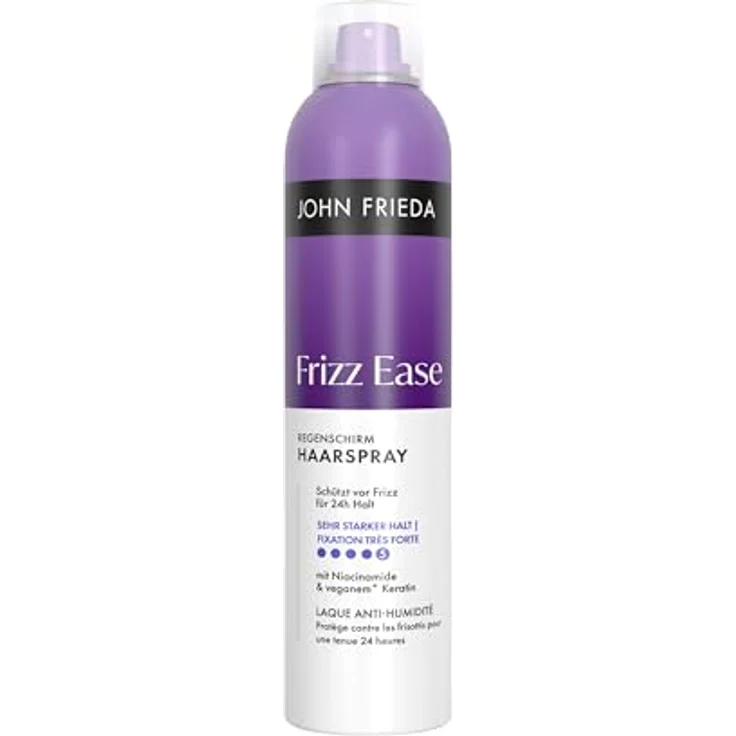 John Frieda Frizz Ease Regenschirm Haarspray, 250 ml, Anti-Frizz mit 24h Halt, vegan, für alle Haartypen – Bild 1