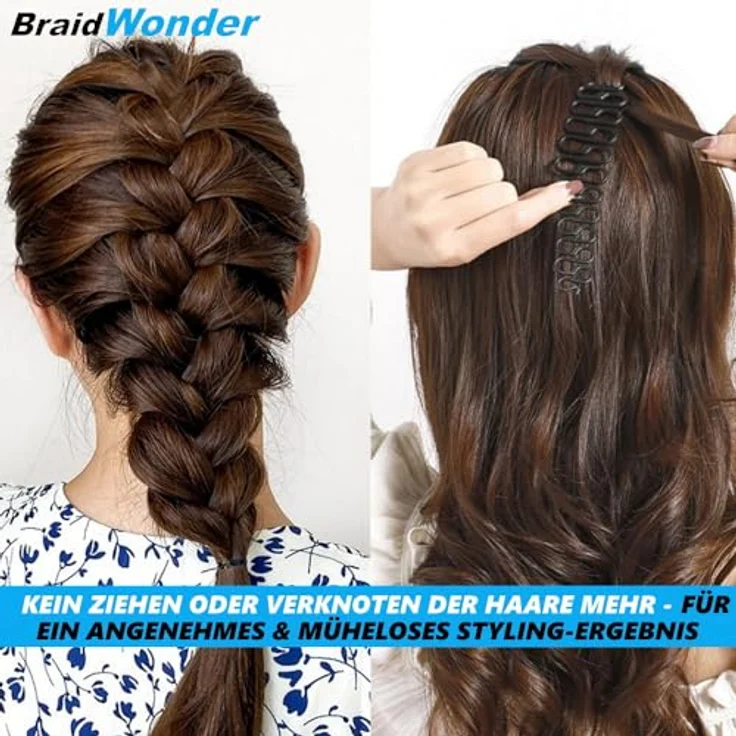 BraidWonder Flechtwunder Stylinghilfe Flechthilfe Frisurenhilfe, Braider Zopfhilfe Haardreher Werkzeug, zum Flechten von Haare Dutt Haarstyling [3er Set] – Bild 5
