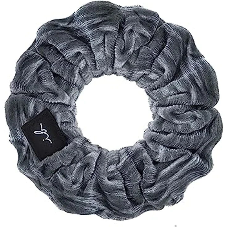 invisibobble Haargummi Extra Care Grau Scrunchie Soft as Silk, Haargummis starker Halt für Mädchen & Damen, Scrunchies Samt Grau, designed im Herzen Münchens – Bild 2