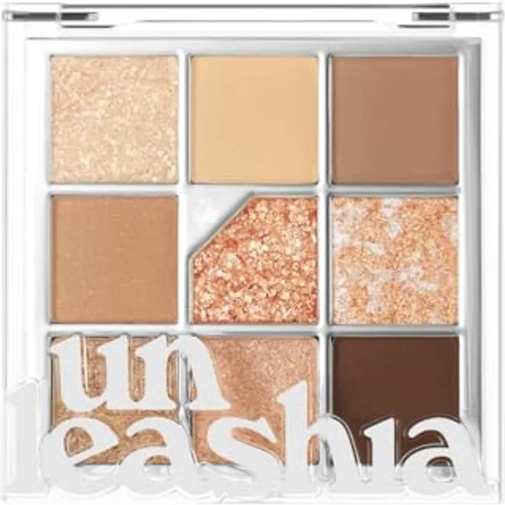 Unleashia Glitterpedia Eye Palette, Lidschattenpalette Farbton No.2 All of Brown, 6.2 g, mit intensiver Pigmentierung und Glitzereffekt