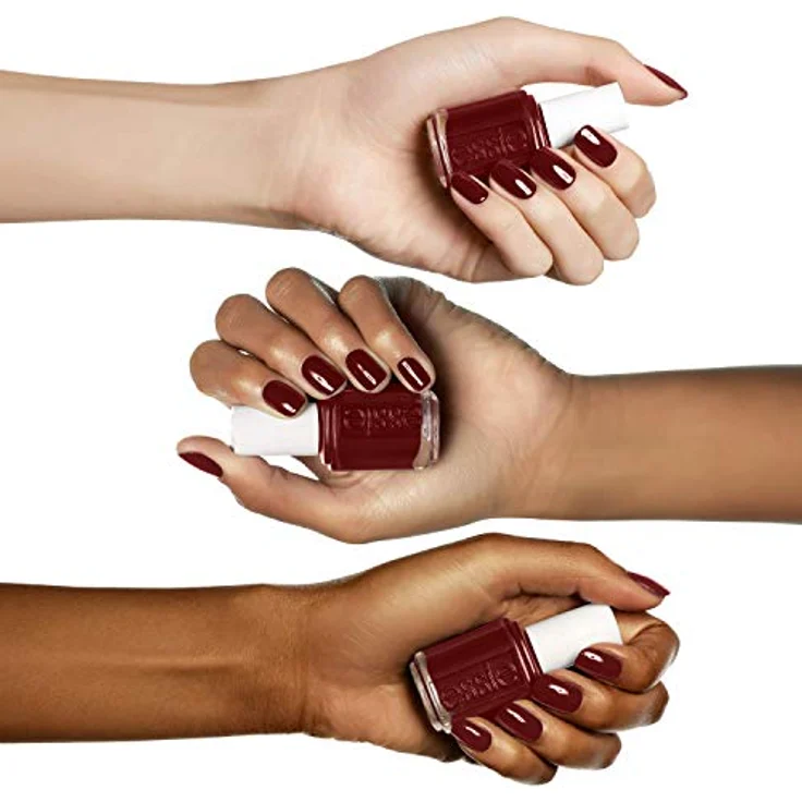 essie Nagellack mit deckendem und glänzendem Finish für farbintensive Fingernägel, Nr. 726 berry naughty, Rot, 13,5 ml – Bild 3