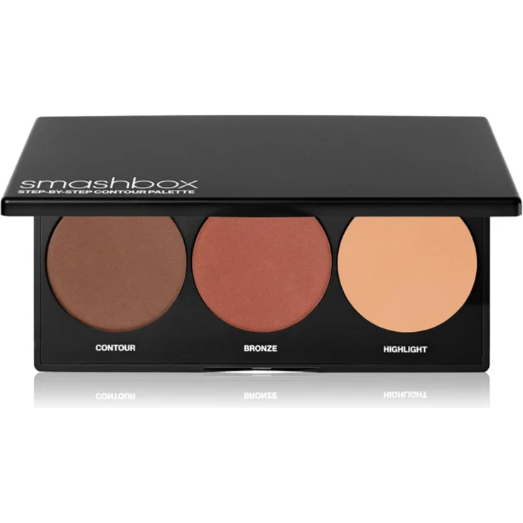 Smashbox Step-By-Step Contour Palette, Konturier-Palette für die Wangen, Farbton Deep, 8.68 g mit mineralischen Pigmenten