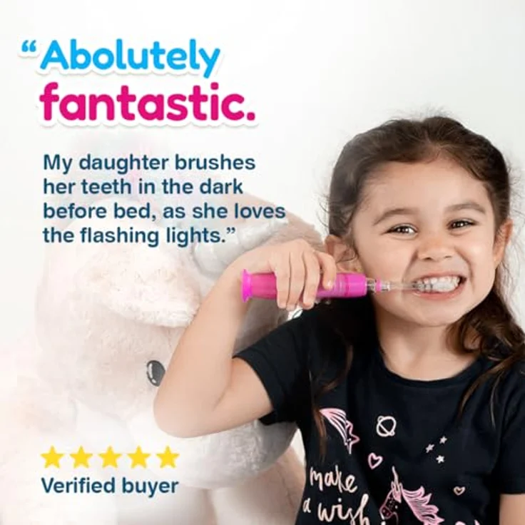 Brush-Baby KidzSonic Elektrische Zahnbürste für Kinder ab 3 Jahren, Einhorn-Design mit blinkenden Lichtern und Zwei-Minuten-Countdown – Bild 8