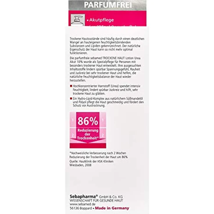 Sebamed Trockene Haut Parfümfrei Lotion Urea 10% 400 ml  – Bild 3